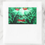 Scary Mask Face in Rock Face Rechthoekige Sticker (Tas)