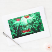 Scary Mask Face in Rock Face Rechthoekige Sticker (Envelop)