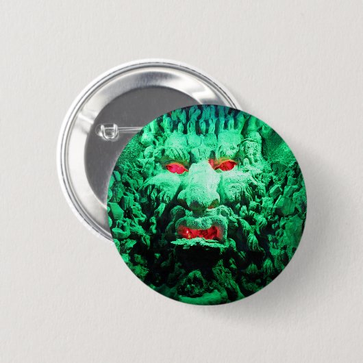Scary Mask Face in Rock Face Ronde Button 5,7 Cm (Voorkant /achterkant)