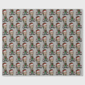 Scary Merry Kerstmis Elf Cadeaupapier (Vlak)