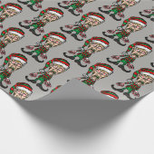 Scary Merry Kerstmis Elf Cadeaupapier (Hoek)