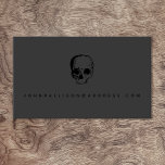 Scary Modern Skull Black Calling Card Contactkaartje<br><div class="desc">Heel coole en mysterieuze oproepkaart.</div>