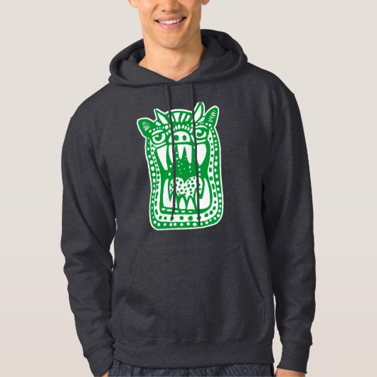 Scary Monster - Groen Hoodie (Voorkant)