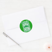 Scary Monster - Groen Ronde Sticker (Envelop)