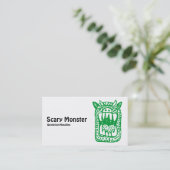 Scary Monster - Groen Visitekaartje (Staand voorkant)