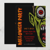 Scary Monster Halloween Party nodigt uit Kaart (Voorkant / Achterkant)