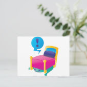 SCARY monster lokt onder de BED Briefkaart (Staand voorkant)