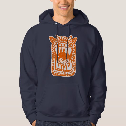 Scary Monster - Oranje Hoodie (Voorkant)