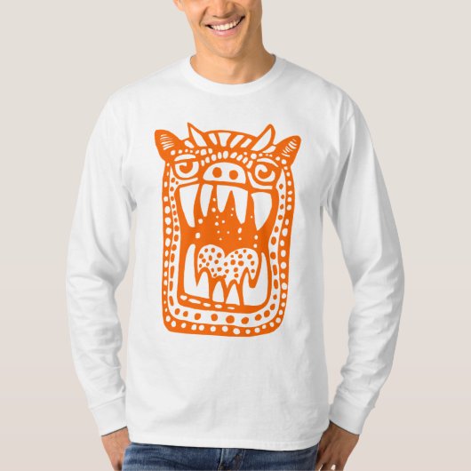 Scary Monster - Oranje T-shirt (Voorkant)
