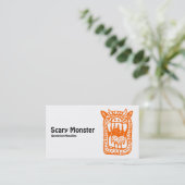 Scary Monster - Oranje Visitekaartje (Staand voorkant)