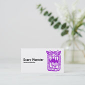 Scary Monster - Paars Visitekaartje (Staand voorkant)