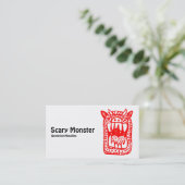 Scary Monster - Rood Visitekaartje (Staand voorkant)