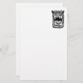Scary Monster - zwart Briefpapier (Voorkant / Achterkant)