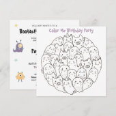 ** Scary Monsters  KLEUR ME Verjaardag Kaart (Voorkant / Achterkant)