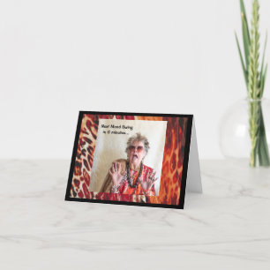 Scary Mood Swings Folded Wenskaart Kaart