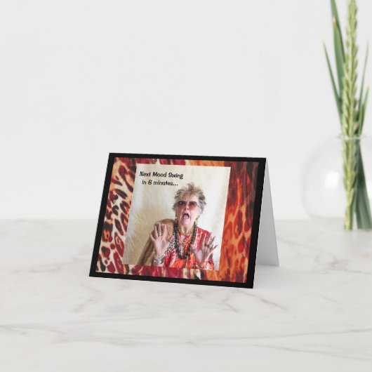 Scary Mood Swings Folded Wenskaart Kaart (Voorkant)