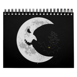 Scary moon en vleermuizen kalender