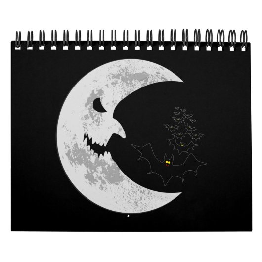 Scary moon en vleermuizen kalender (Hoes)