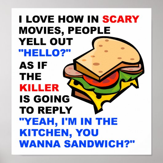 Scary Movie Hallo Grappige Poster (Voorkant)
