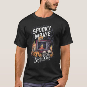 Scary Movie Sociale Club Vintage TV Halloween Horr T-shirt