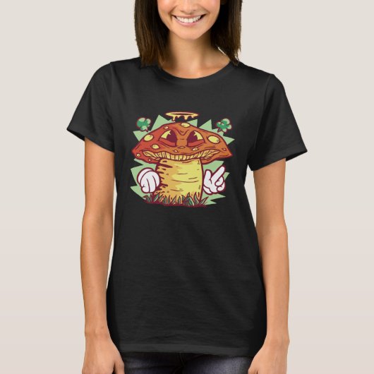 Scary mushroom creepy angry t-shirt (Voorkant)