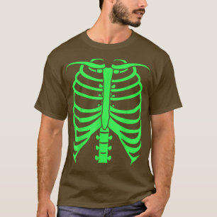Scary Neon Green Skeleton Botten T-shirt