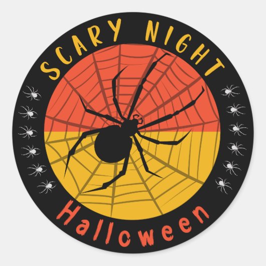 Scary Night Halloween Spider Sticker (Voorkant)