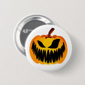Scary Oranje Halloween Pumpkin Ronde Button 5,7 Cm (Voorkant /achterkant)