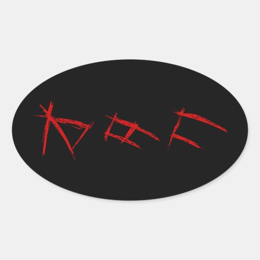 SCARY OTAKU オ タ ク OVALE STICKER (Voorkant)