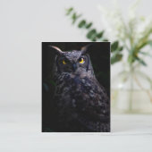 Scary owl Halloween Briefkaart (Staand voorkant)