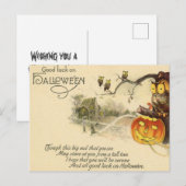 Scary Owl Jack O Lantern Witches Halloween Briefkaart (Voorkant / Achterkant)