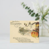  Scary Owl Jack O Lantern Witches Halloween Briefkaart (Staand voorkant)