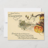  Scary Owl Jack O Lantern Witches Halloween Notitiekaartje (Voorkant)