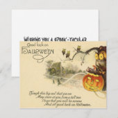 Scary Owl Jack O Lantern Witches Halloween Notitiekaartje (Voorkant / Achterkant)