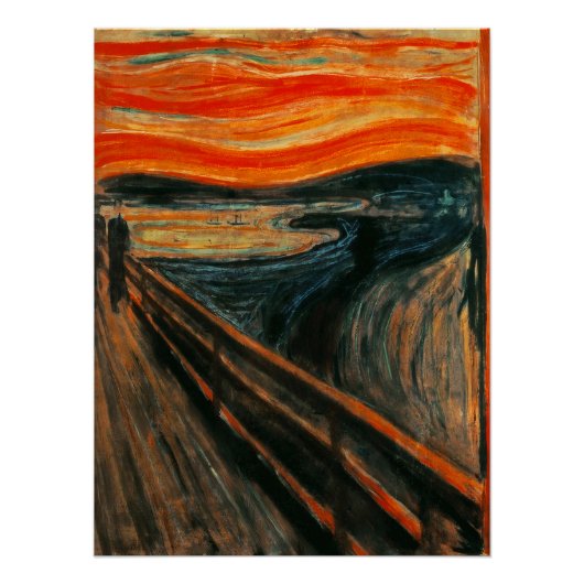 Scary Painating Funny Halloween Selfie Achtergrond Perfect Poster (Voorkant)