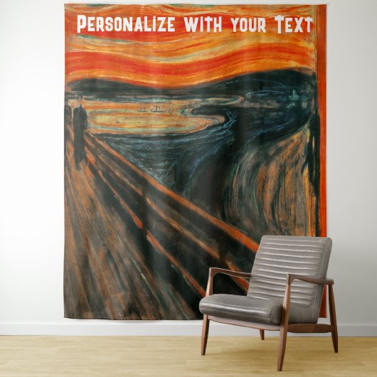 Scary Painating Halloween Art Funny Selfie-achterg Wandkleed (In situ)