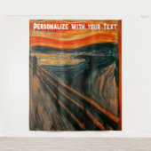 Scary Painating Halloween Art Funny Selfie-achterg Wandkleed (Voorkant)