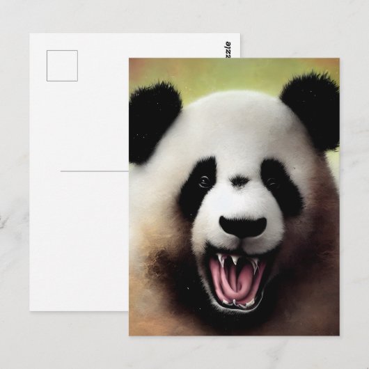 Scary Panda Beer Briefkaart (Voorkant / Achterkant)