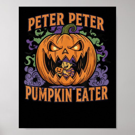 Scary Peter Pumpkin Eater Halloween Jack O Lantern Poster (Voorkant)