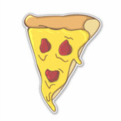Scary Pizza Face Sticker (Voorkant)