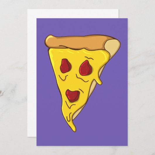 Scary Pizza Slice Kaart (Voorkant / Achterkant)