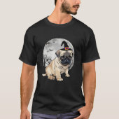 Scary Pug Dog Witch Pet Halloween T-shirt (Voorkant)