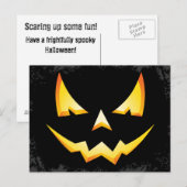 Scary Pumpkin Custom Halloween Briefkaart (Voorkant / Achterkant)