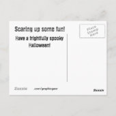 Scary Pumpkin Custom Halloween Briefkaart (Achterkant)