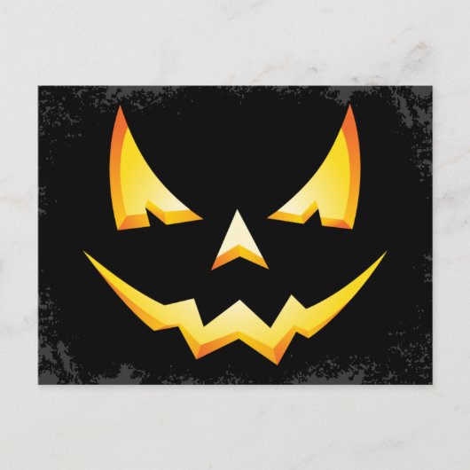 Scary Pumpkin Custom Halloween Briefkaart (Voorkant)
