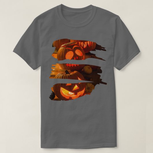 Scary pumpkin faces Scary jack o lantern Spooky H T-shirt (Design voorkant)
