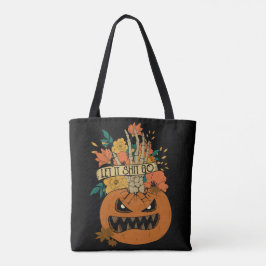 Scary Pumpkin Halloween Canvas tas