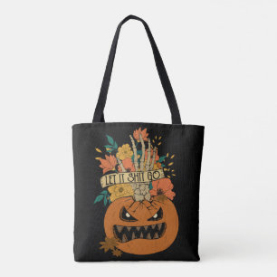 Scary Pumpkin Halloween Canvas tas