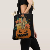 Scary Pumpkin Halloween Canvas tas (Dichtbij)