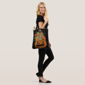Scary Pumpkin Halloween Canvas tas (Op model)